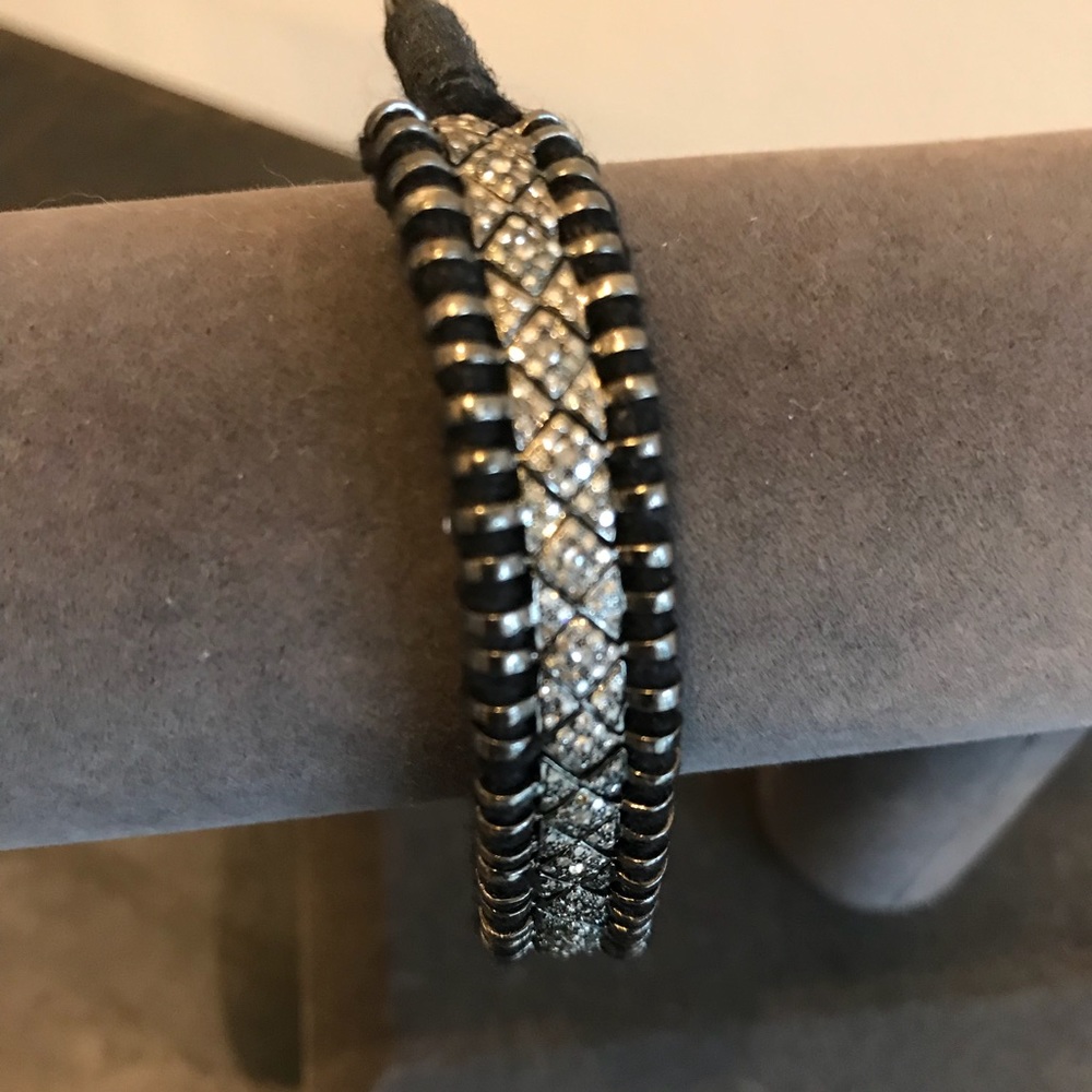 Genuine diamond diamond macrame bracelet